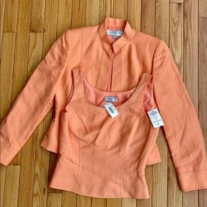 Tahari (Blazer & Top set) Coral Peach NEW Size 2P